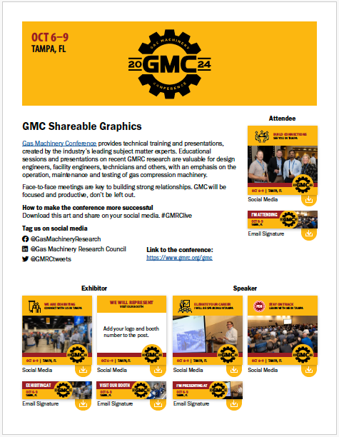 preview of page of shareable graphics for GMC 