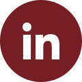linkedin icon in red